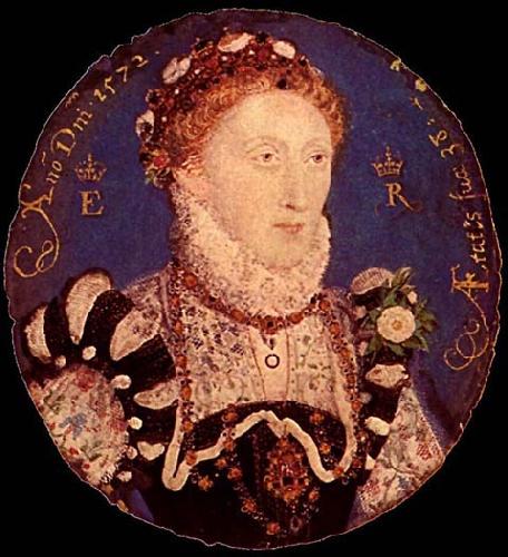 Nicholas Hilliard Portrait MIniature of Elizabeth I